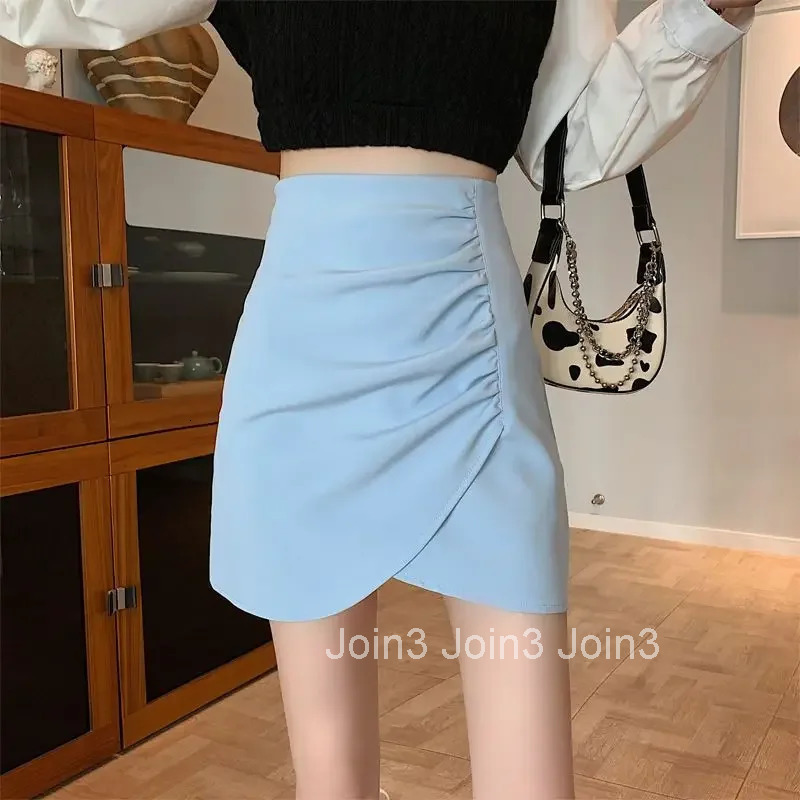 Mini Pink Short Woman Skirt High Waist Tight Wrap Y2k Vintage Cheap Streetwear Modest Premium Summer 2025 V Skirts for Women