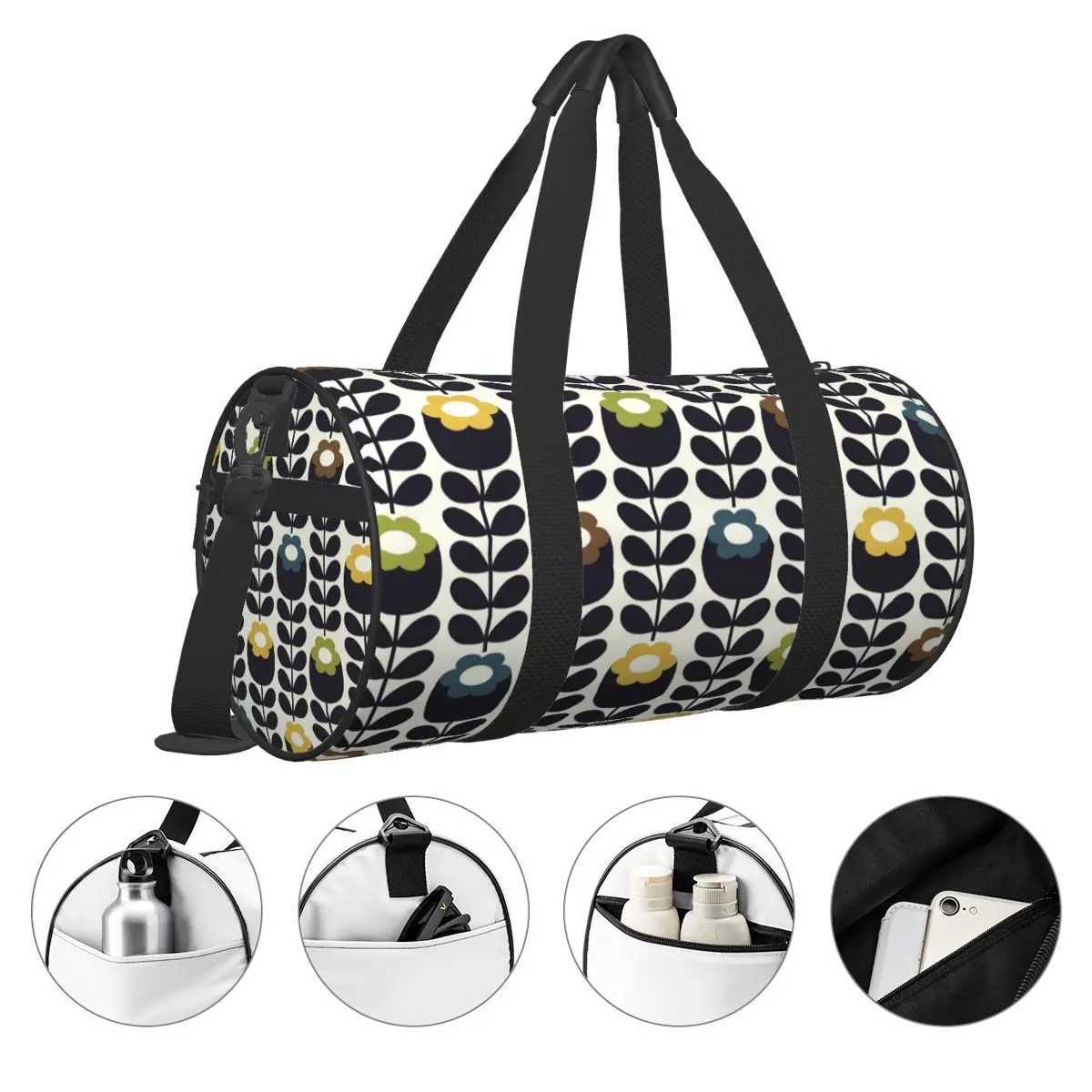 Orla Kiely Travel Bag Colorful Leaf Print Luggage Gym Bag Couple Custom Large Colorful Sports Fitness Bags Oxford Handbags W250618