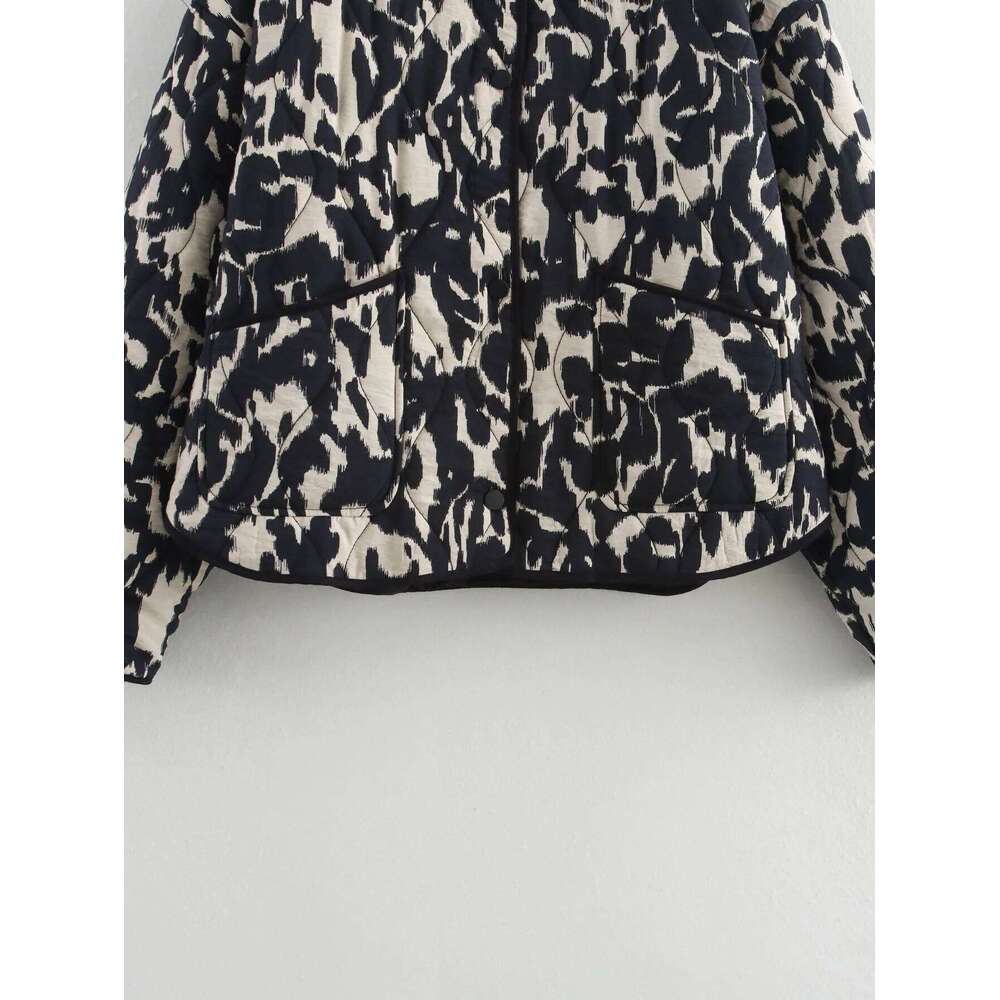 Foreign Trade Women's Clothing New Style, Fashionable And Versatile, Animal Pattern Printed Cotton Jacket
