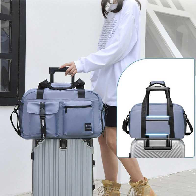 Large Fitness Bag Sports Handbag Women Dry Wet Shoes Pocket Single Shoulder Crossbody Swimming Yoga Gym Travel Backpack Duffel W250618