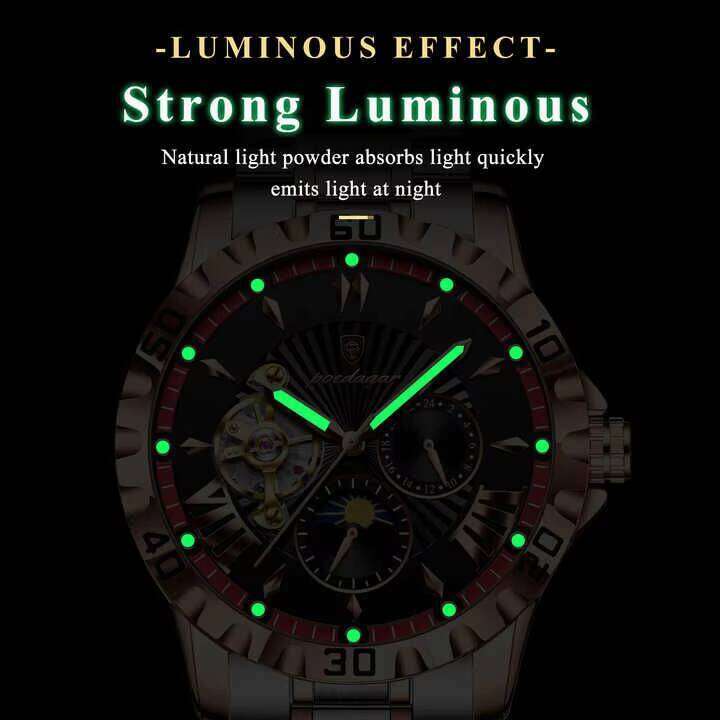 DHgargets Hot Sale 1415 New Men's Fashion Casual Multifunctional Automatic Waterproof Quartz Watch Reloj Hombre 2025