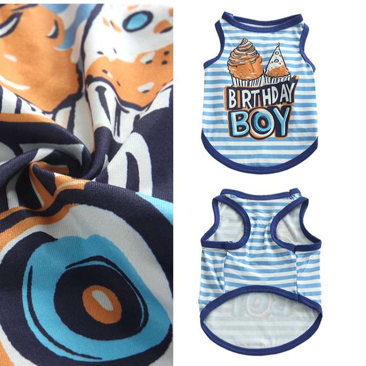 Dog Birthday Gift Clothes Girl Boy Birthday Print T-Shirt for Small Medium Dog Birthday Party Vest, Doggy Boy Girl Happy Birthday XS A571