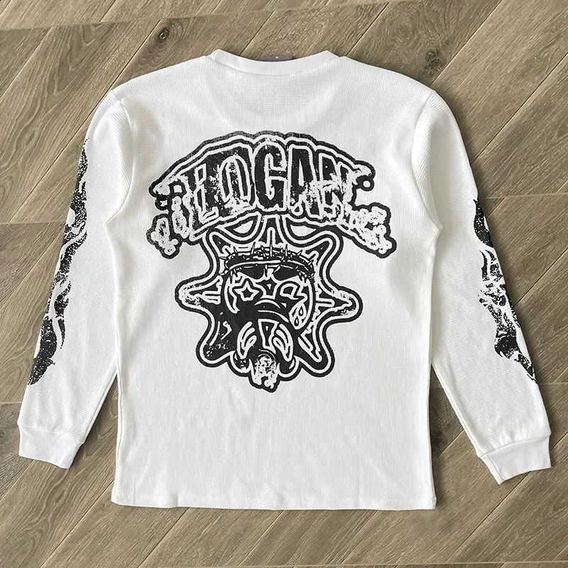 Glo Gang Eroded Glo Thermal Tee Cartoon long sleeve cotton T-shirt European and American fashion 250617