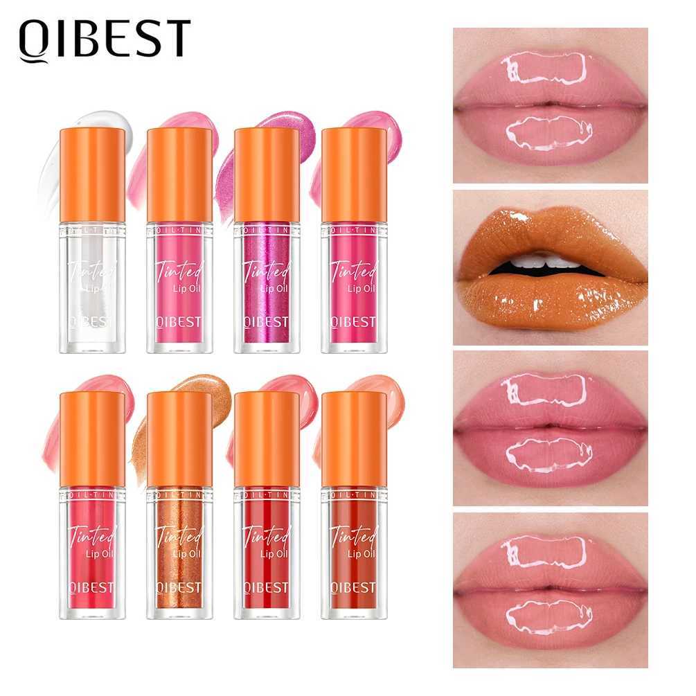 QIBEST Fruit Lip Tint Long Lasting Liquid Lipstick Moisturizing Crystal Jelly Lip Oil Plumping Water Lip Gloss Makeup For Lips XJ250618