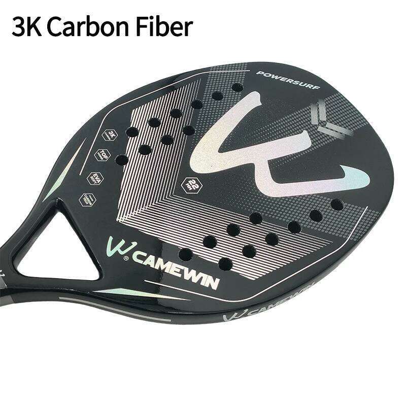 Camewin 3K Beach Full Carbon Fiber Rough Surface Outdoor Sports For Men Women Adult Tennis Racket The New