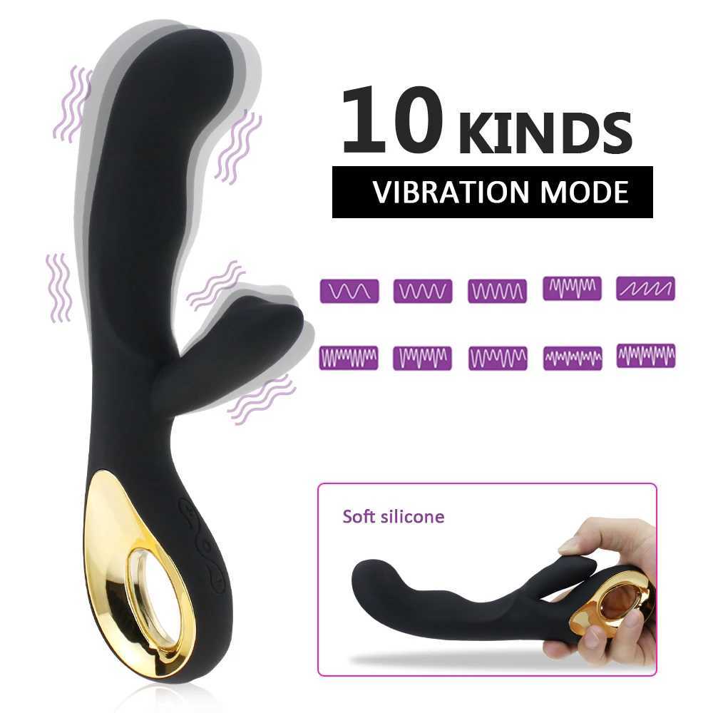 G Spot Rabbit Vibrator for Women Powerful 10 Vibrating Clitoris Stimulator Dildo Vagina Massager Sex Toys for Couple PleasureXJ250618