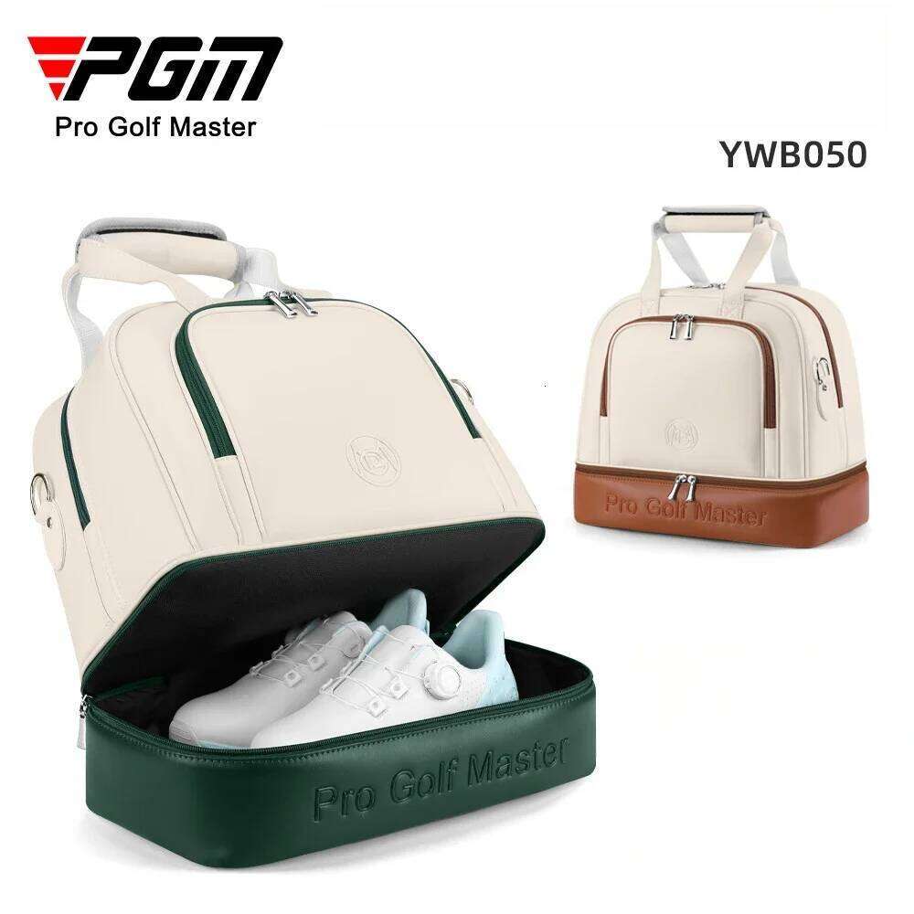 PGM Women's Golf Clothing Double Layered Independent Shoe Bag Lightweight Waterproof Travel Handbag Ywb050