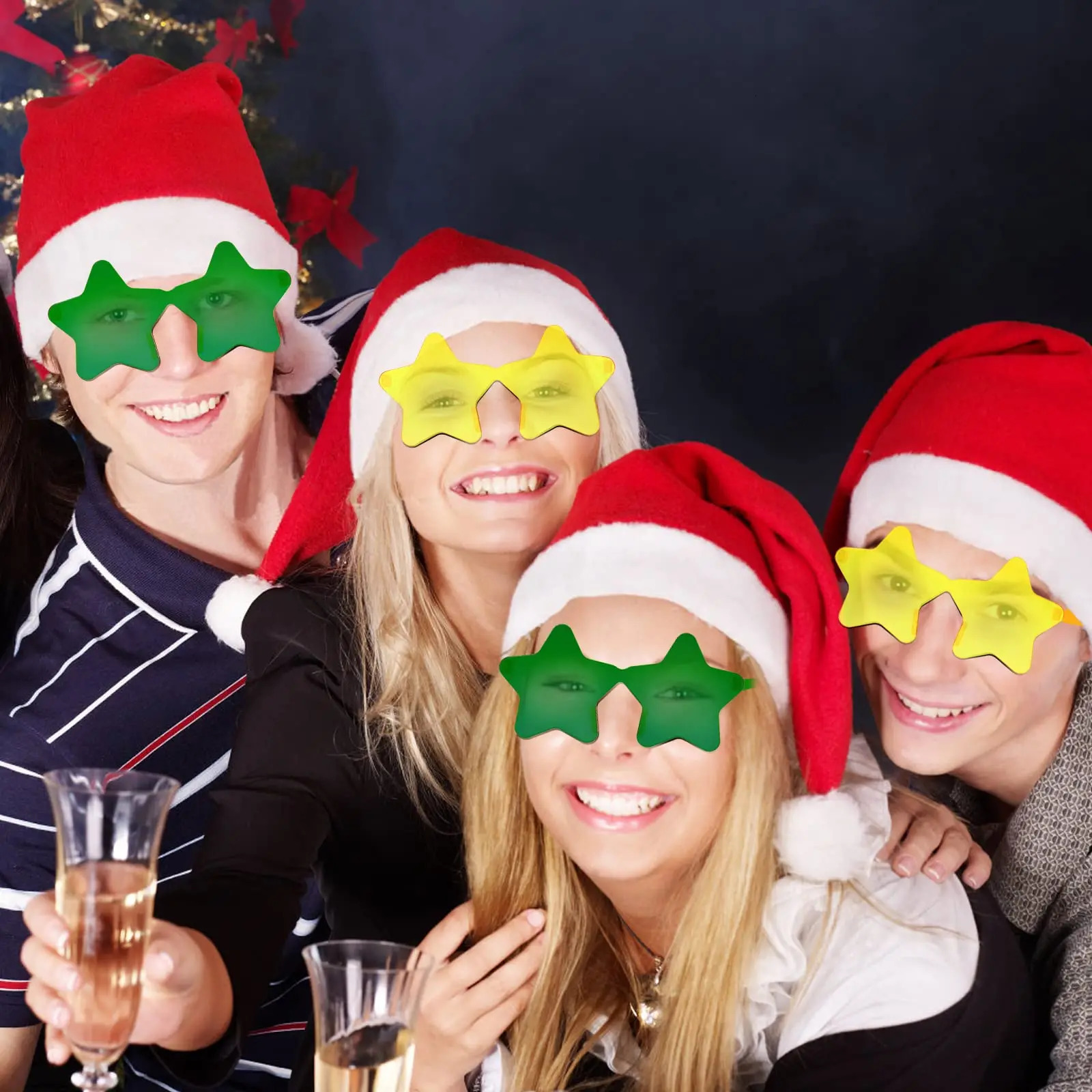 12-60PCS Star Shaped Rimless Sunglasses Star Glasses Women Bachelorette Party Favors Po Prop Christmas Guest Gift 250618