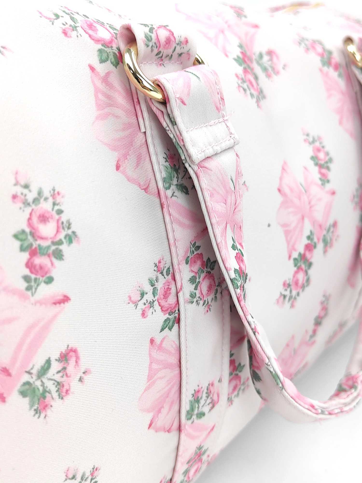 Casual Nylon Waterproof Bow Print Ladies Handbag Shoulder Bag Large Capacity Travel Fitness Handbags Portable Hand Luggage Bags W250618