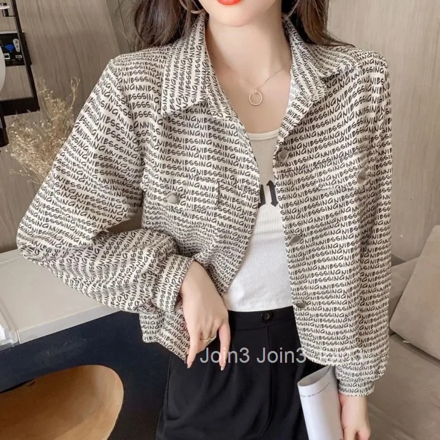 Womens Jackets Printing Loose Short Female Coat Elegant Clothing Promotion Harajuku Luxury Great Vintage Korean Style Deals