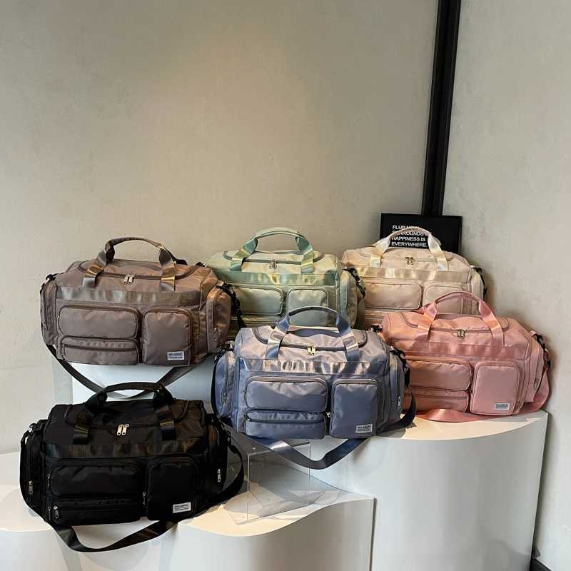 Travel Duffel Tote Bag with Dry Wet Separation Pocket Sports Gym Bag Crossbody Toiletry Bag for Women Waterproof Easy Carry on W250618