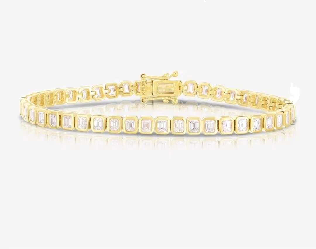 Fashion Customization Moissanite Cuban 10mm Silver 925 Mossinate Diamond Cuban Chain 2 Row Stone Miami Cuban Link Chain