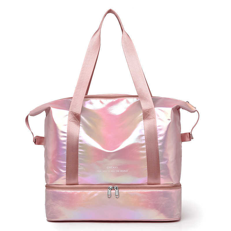 New Candy Color Travel Bag Large Capacity Independent Shoe Compartment Dry Wet Separation Storage Sports Yoga Fitness Bag