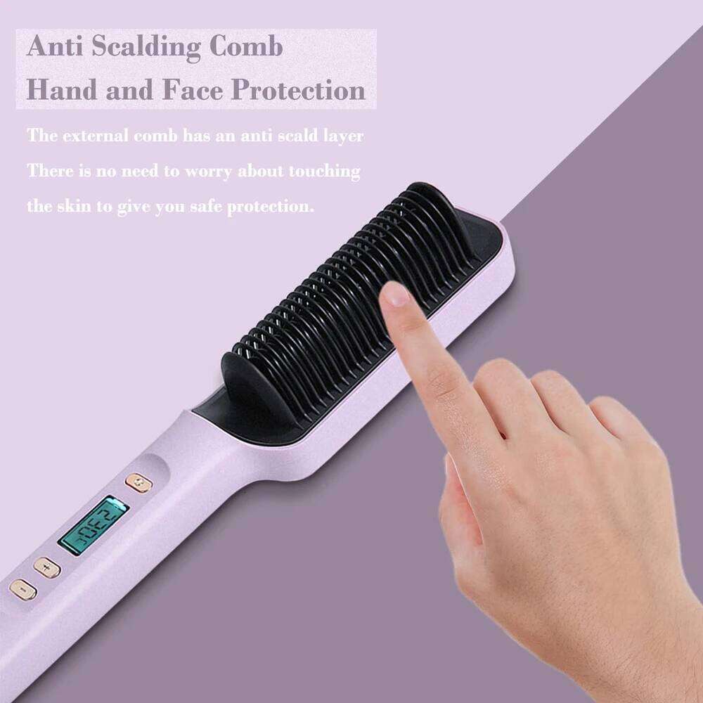 Brush Electric Brushes Hot Comb For Hair Curler Beard Straightener Ceramic Fast Heating