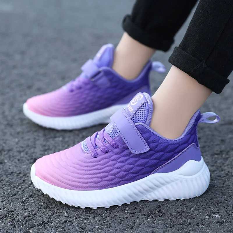 Kids Girls Shoes Casual Breathable Running Tennis Children Sneakers Girls Shoes Fashion Gradient Designer Sports Shoes Outdoors Z250618