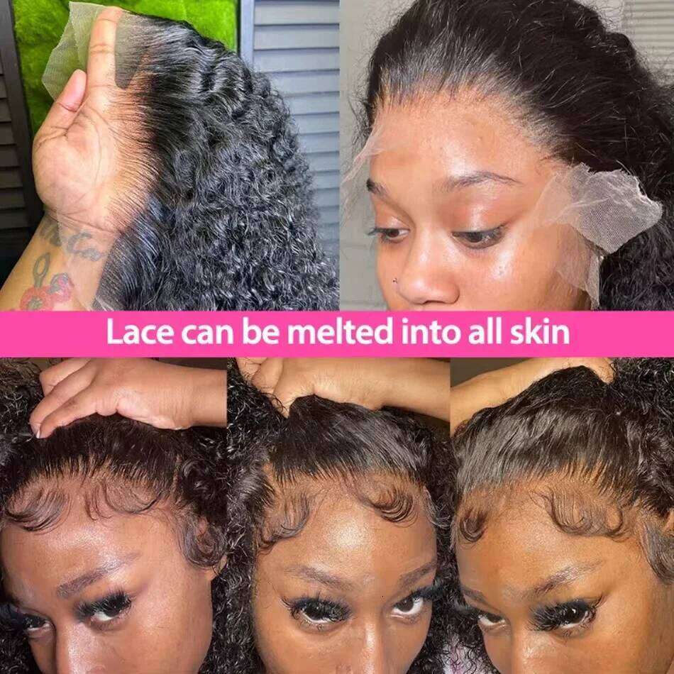 Brazilian Deep Wave Short Bob 13x6 HD Frontal 100 Human Hair Natural Hairline Remy Curly 13x4 Lace Front Wig 14 16 Inch