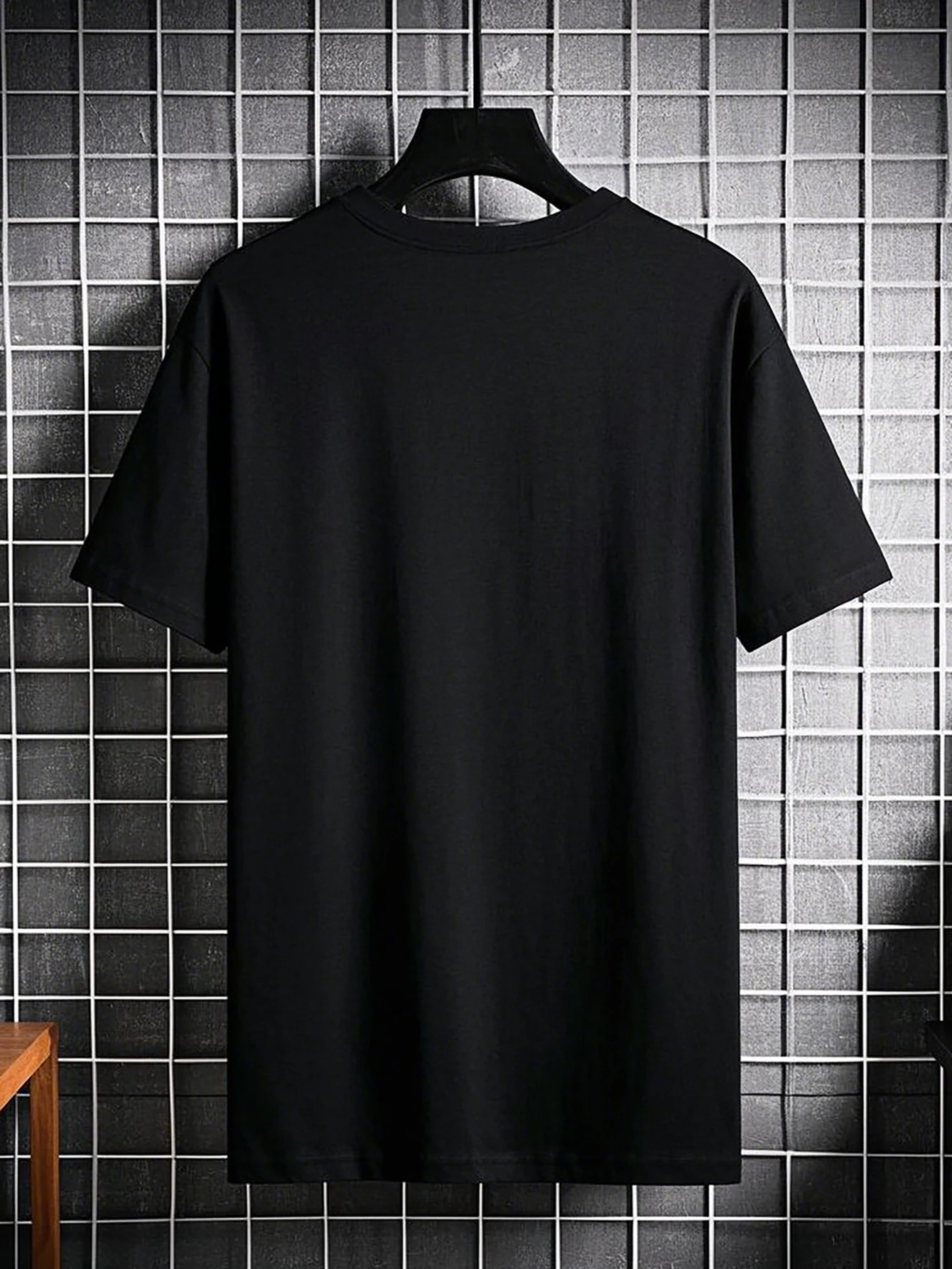 Men's 100% cotton fashionable casual loose oversized printed round neck short sleeved t-shirt