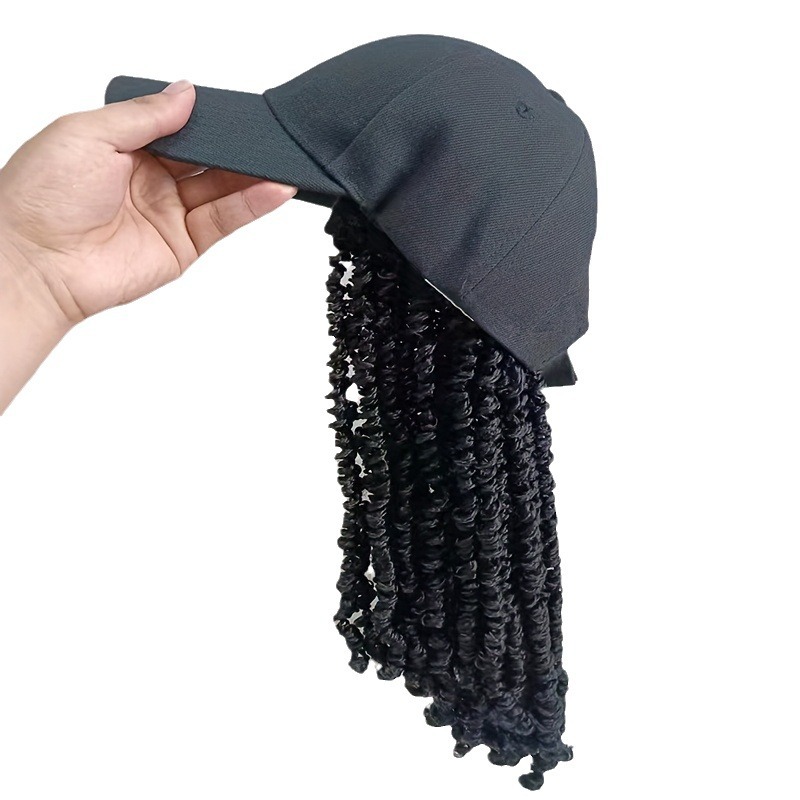 African Fashion Hat with Dreadlocks Spring Coils Natural Sports Trendy Snapback Cap