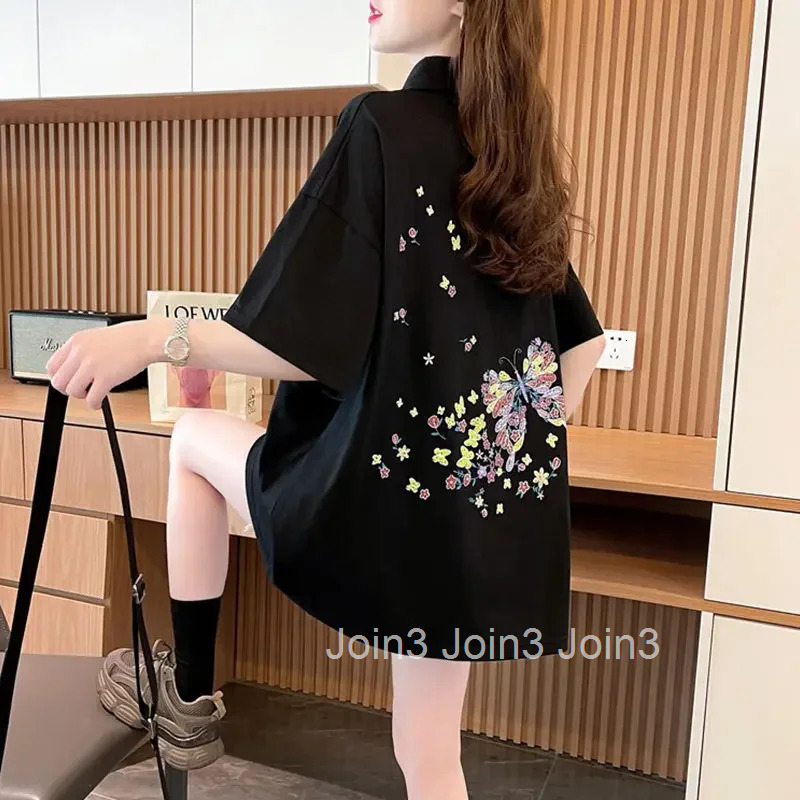 Summer Outfit Female Tee Graphic Womens Polo Y2k Fashion Korea Emo Kpop Cheap Clothing Sales Clearance Vintage Basic T-shirts