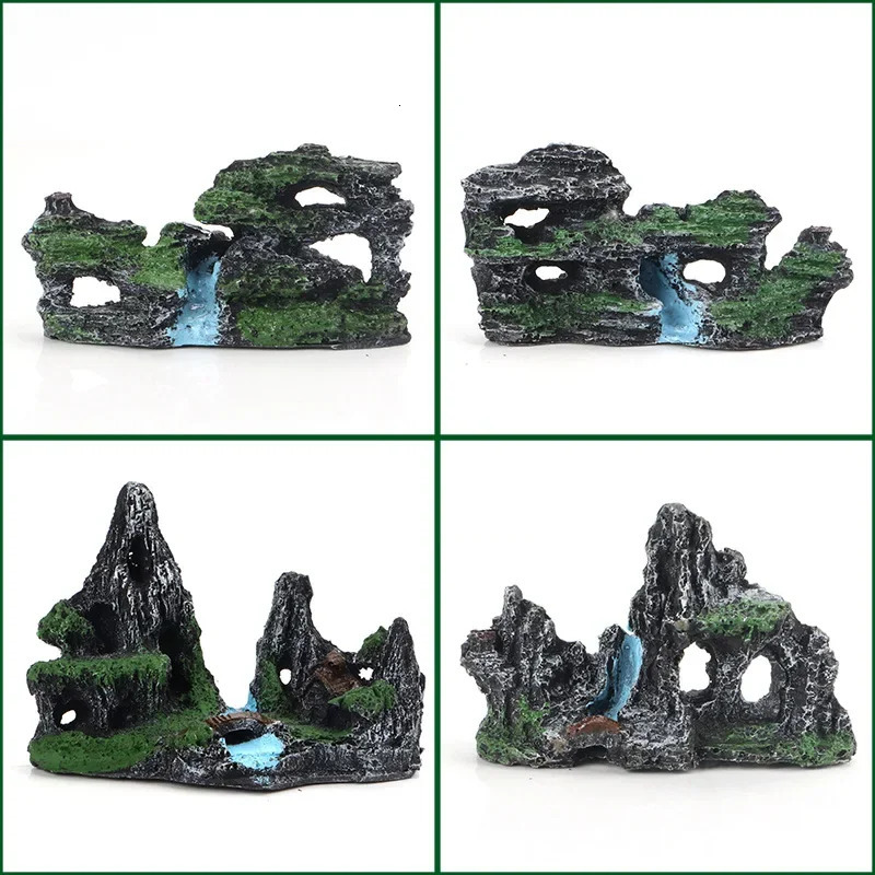Decorative Rocks Aquarium Decoration Resin Rockery for Fish Tank Decoration Fake Stone Fish Tank Decor Aquarium Decorative Rocks 250613