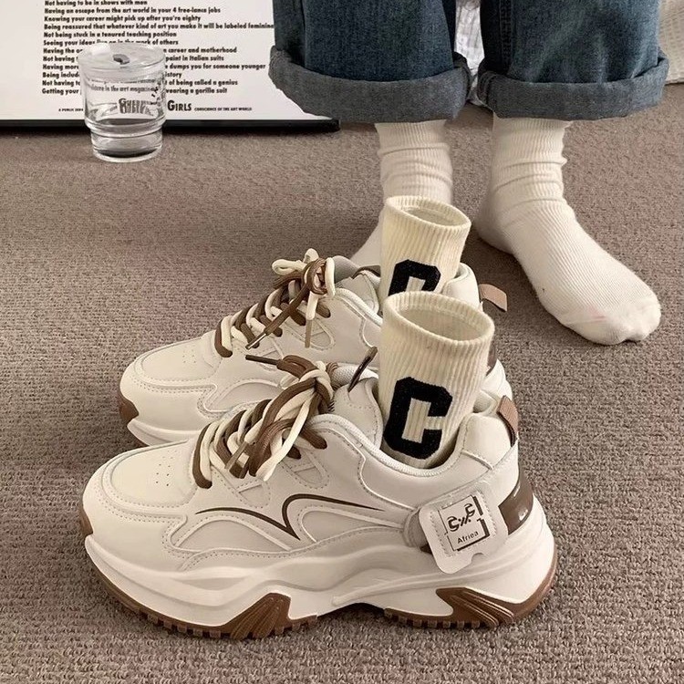 Trendy 2025 New Women's Casual Shoes Comfortable Wear-Resistant Casual Sports Shoes Student Flat Shoe Platform Sneakers Platform Tennis Female za