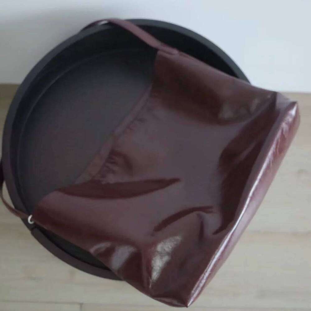 New Nichedesign Korean Style Casual Tote Simple Genuine Leather Bucket Women's Crossbody Bag Motorcycle Equipment Access