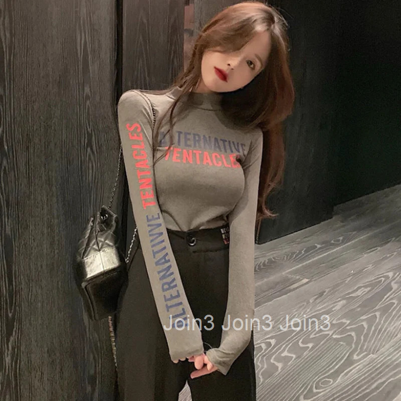 Long Sleeve Tees White O Neck Top for Women Plain T Shirts Female Cool Pulovers Goth Alt Tall Art Cartoon Xxl Vintage S Clothes