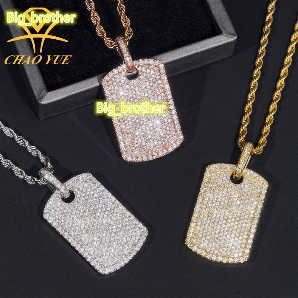 925 Silver VVS Moissanite Pendant Foreign Trade Hip-Hop Personality Trend Full Diamond with Rap Singer Jewelry Inspiration