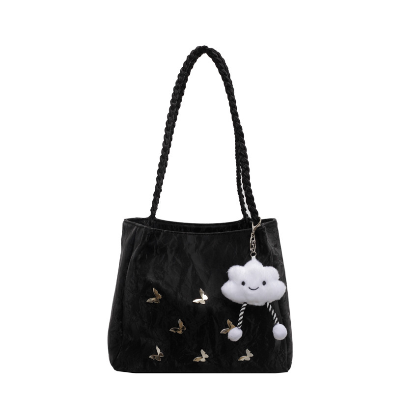 Free shipping designer Bag Butterfly Tote Bag Large Capacity Bag 2025 New Versatile Woven Bag Shoulder Bag Student Underarm Bag