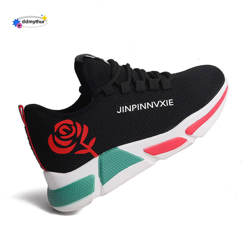 New Flyknit Mesh Breathable Women's Casual Height Increasing Sneakers Running Trendy Shoes Versatile Korean Style Sports ddmythur