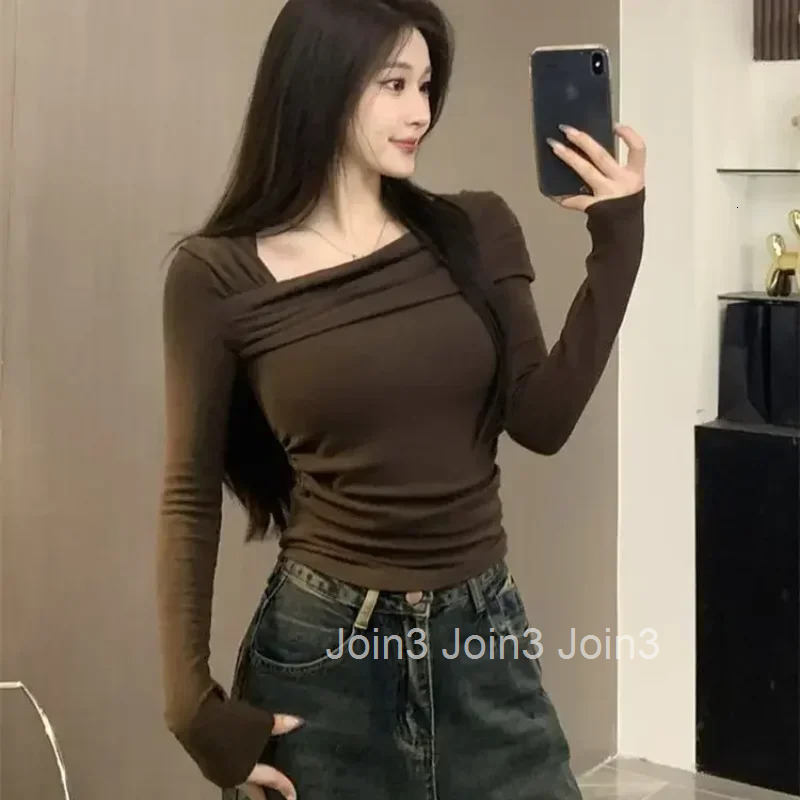 Long Sleeve T Shirt for Women With Sleeves Coquette Clothes Trending Clothing Sexy Tops Woman 2025 High Quality Aesthetic Korean