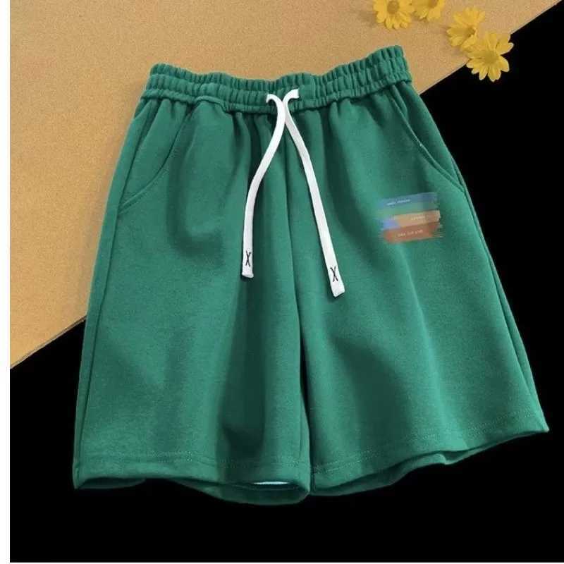 American Vintage Color Tags Print Shorts High Street Loose Soft Comfortable Drawstring Five Point Shorts Basketball Shorts Pants XJ250618
