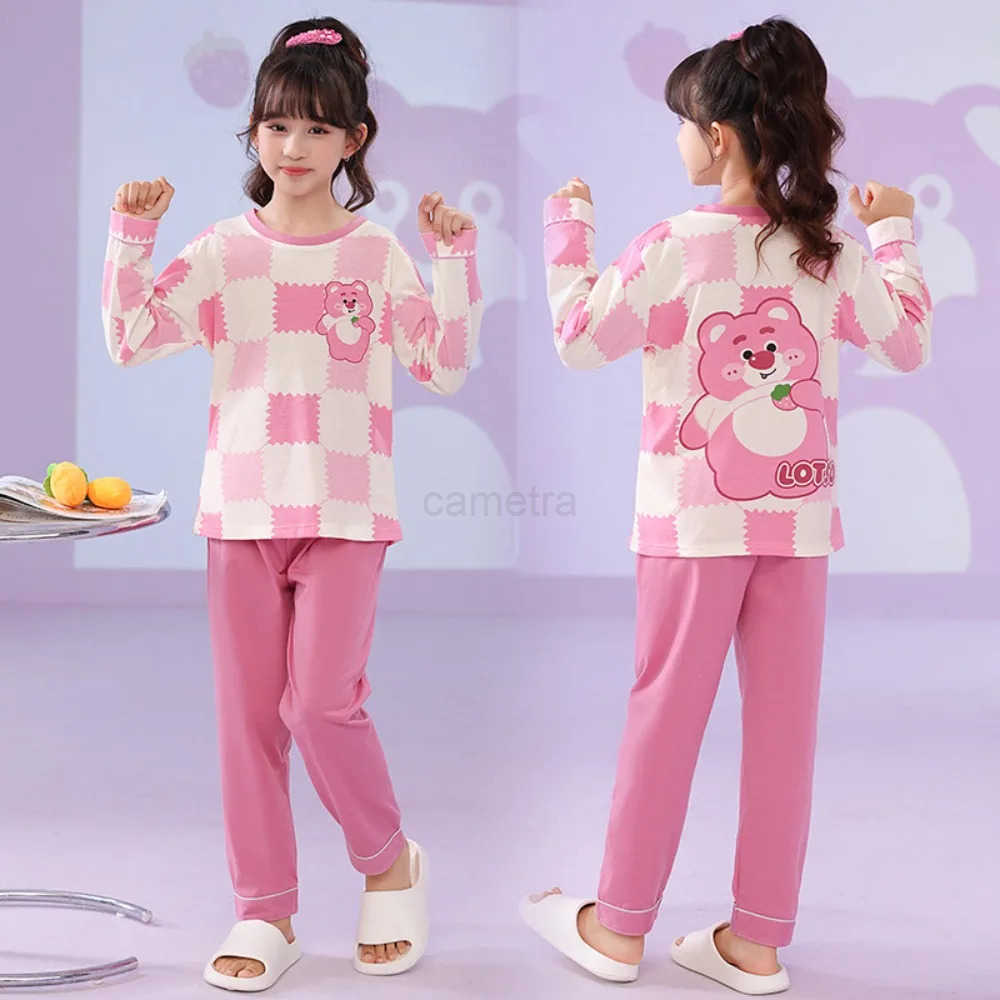 Sanrio Pattern Print Children Pajama Sets Soft O Neck Comfortable Kids Pajamas Suit Causal Loose Breathable Boys Girls Sleepwear XJ250618XJ250618