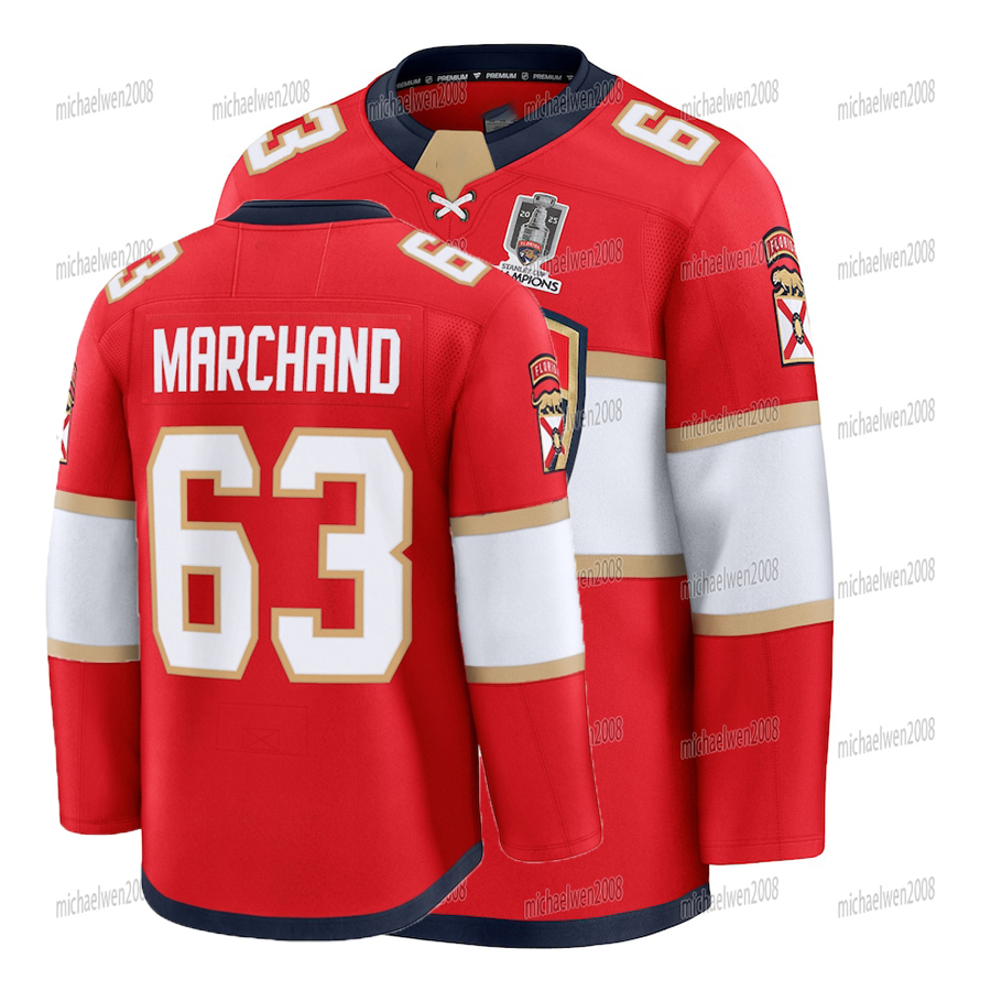 Personalized Custom 2025 Stanley Cup Champion Hockey Jersey Aleksander Barkov Brad Marchand Matthew Tkachuk Gustav Forsling Sergei Bobrovsky Embroider