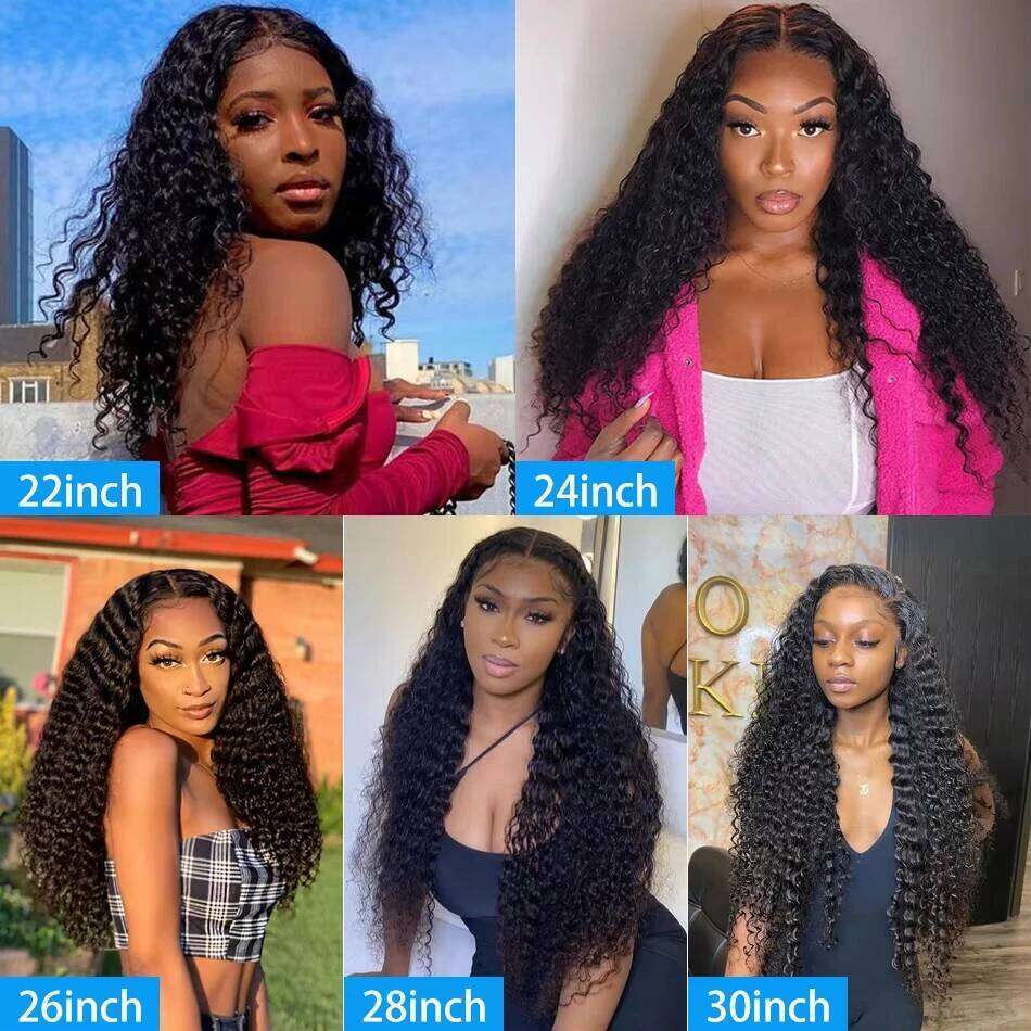 Varlea Bob Wigs Deep Water Wave Short 5x5 Lace Hd 4x4 Closure Human Hair Black Curly Wig Brazilian