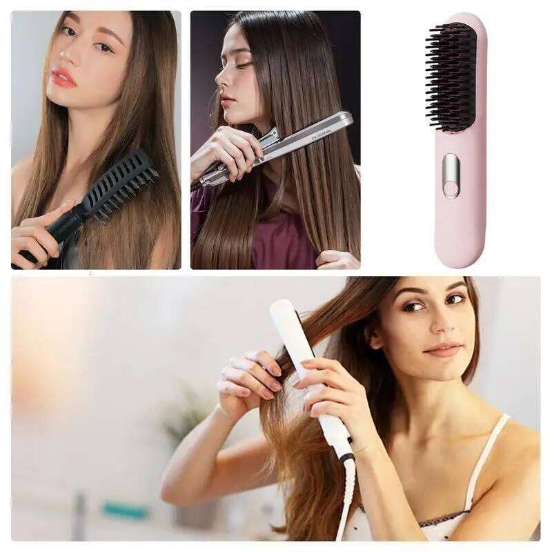 Portable Wireless Household Straightener Rapid Heating Technology Hair Shaping Tool For Dorrmitary Travel