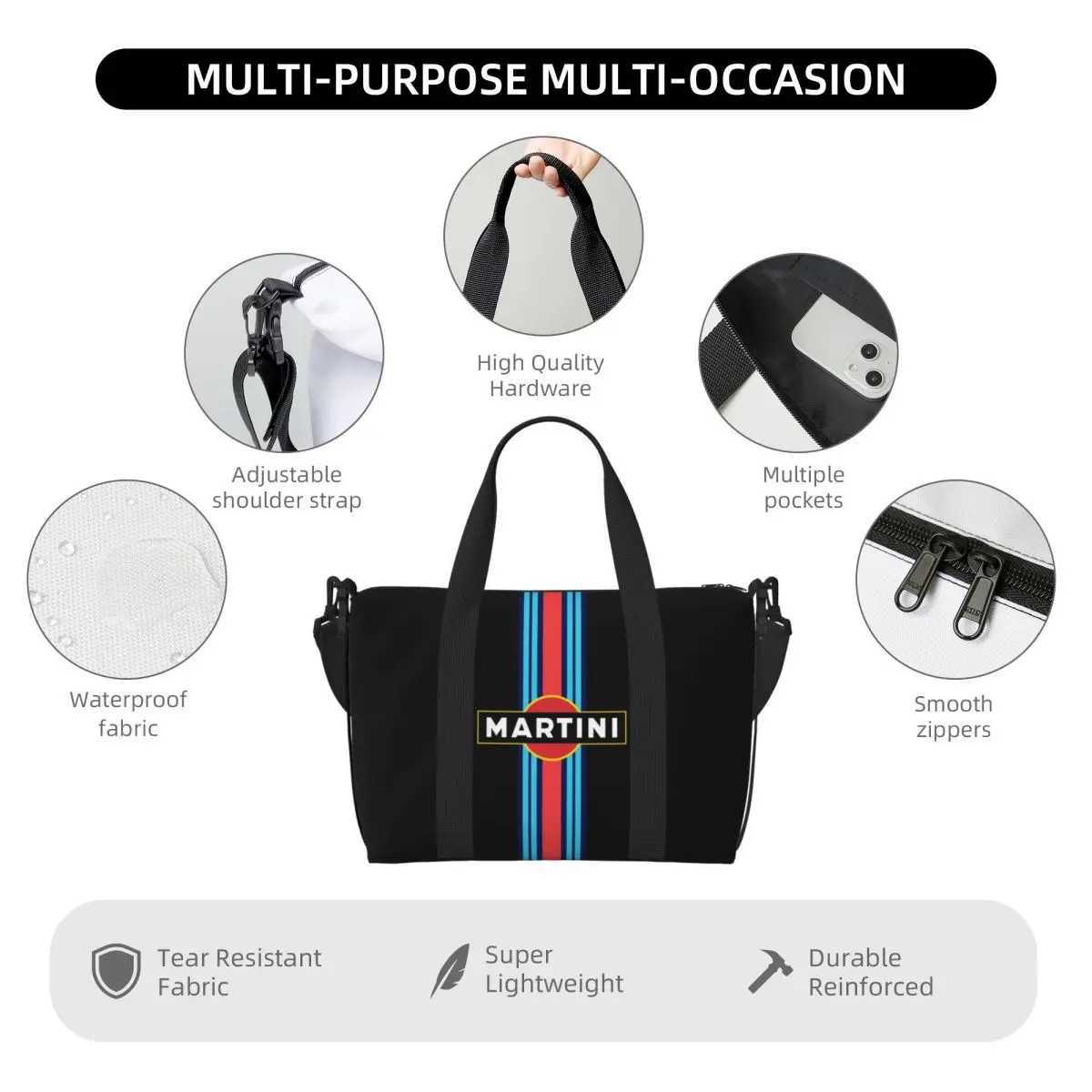 M-Martini Racing Multi-functional Portable Crossbody Travel Bag Combining Fashion and Practicality Easily Holding Your World W250618