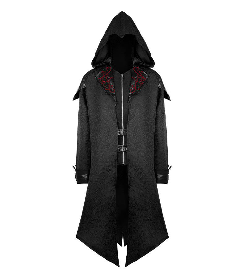 Stage Wear For men clothing Halloween retro patchwork jacket men's gothic dark costume