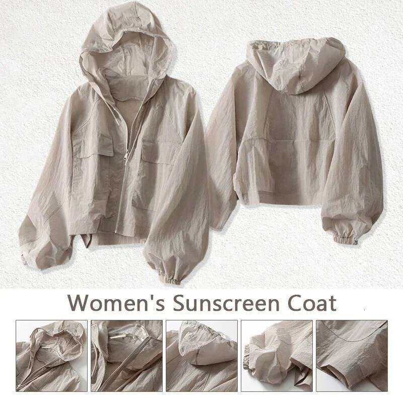 Hoodies Women, Lightweight and Breathable Sunwear, Summer New Loose Fit Plus Size Casual Sweatshirt for Outdoor Sports