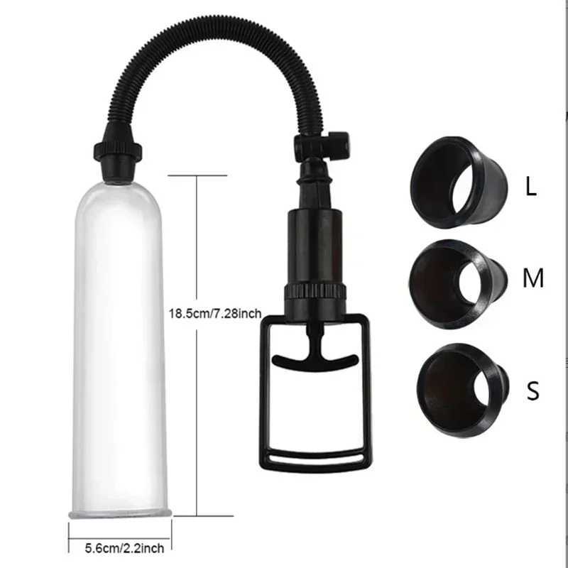 Manual penis pump sex toys for men enlargement vacuum pump for penis enhancement male masturbator adult penis extender too W250618