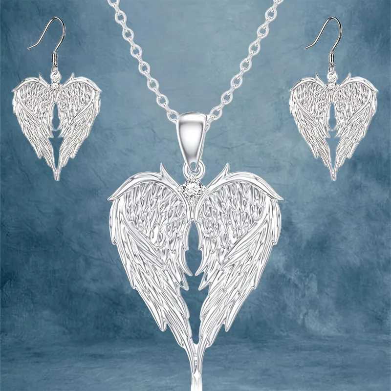 Elegant Angel Wing Shed Pendant Necklace Exquisite Fashionable Elegant Versatile Banquet Party Daily Wear Jewelry GiftC250618