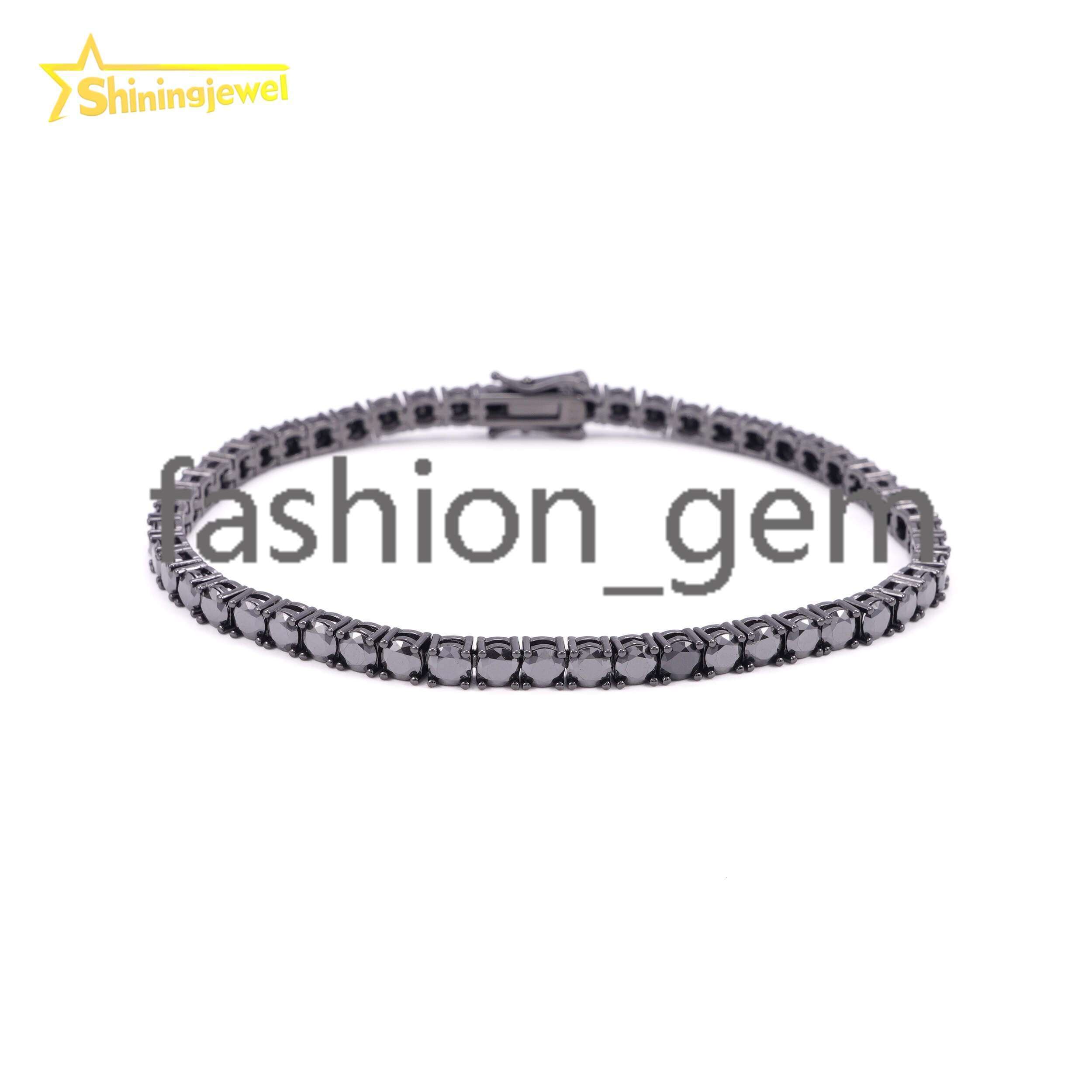 Hip Hop Jewelry 925 Sterling Silver Fashion Necklaces 2mm 3mm 4mm 5mm 6.5mm Iced Out VVS Moissanite Tennis Chain Necklace