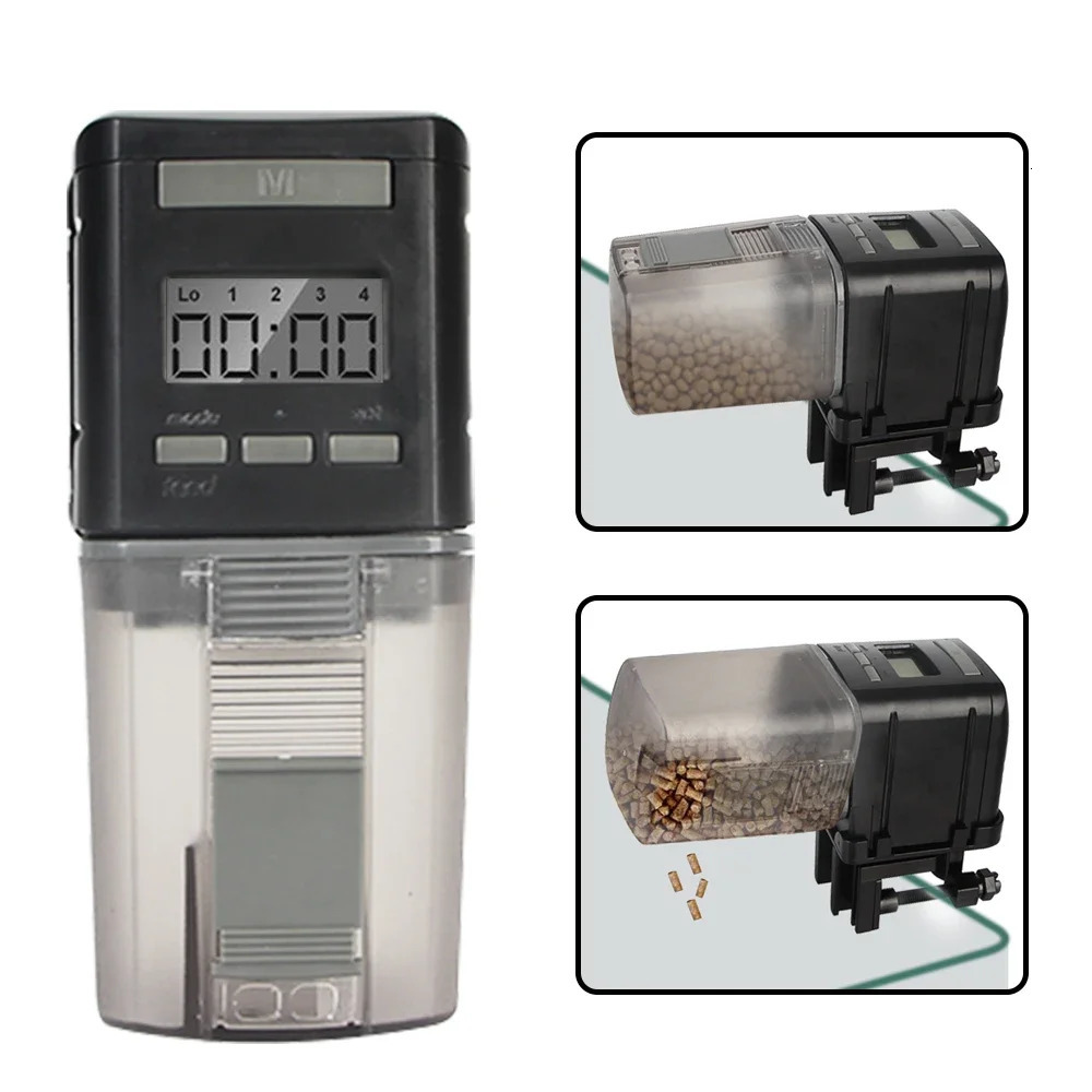 Automatic Fish Feeder Smart Fish Food Dispensers with LCD Indicates Aquarium Timer Smart Aquarium Feeder Power Saving 250613