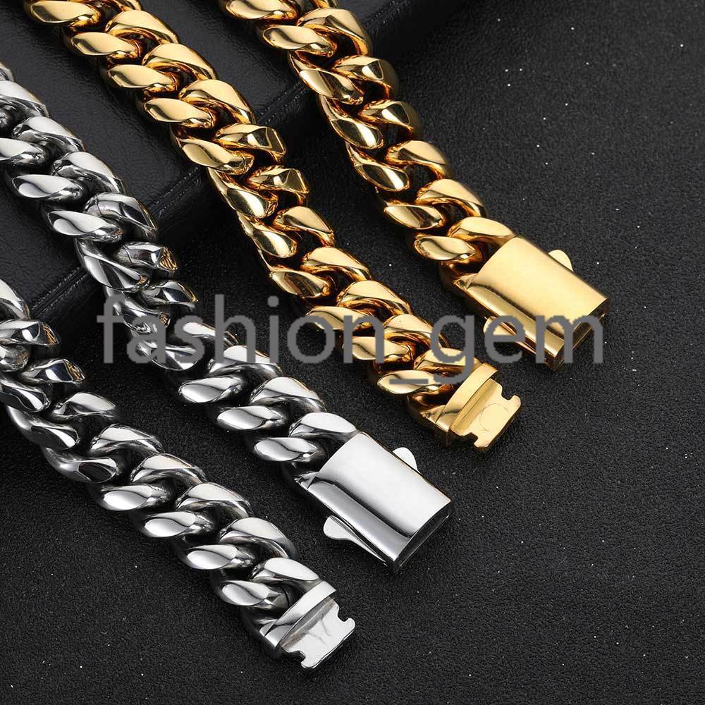 Custom Miami Cuban Link Chain 925 silver 925 silver Hip Hop Jewelry 14K/18K Gold Plated Cuban Chain Mens Necklace