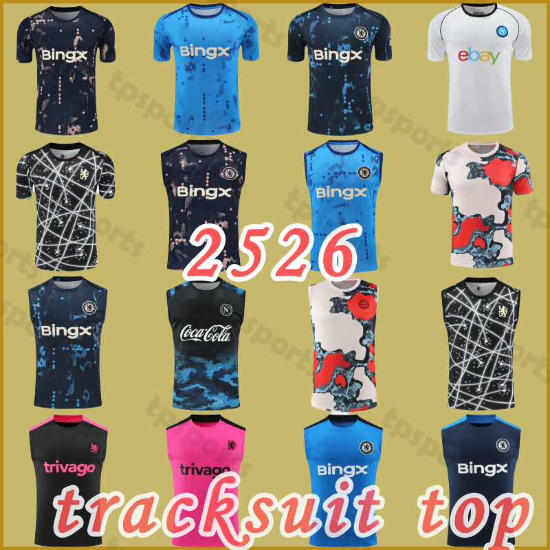 Chelseas 25/26 sportswear top NAPOLI tracksuit top 24 25 26 training suit top Short sleeved suit soccer Jersey kit uniform chandal adult sweatshirt Sweater men sets
