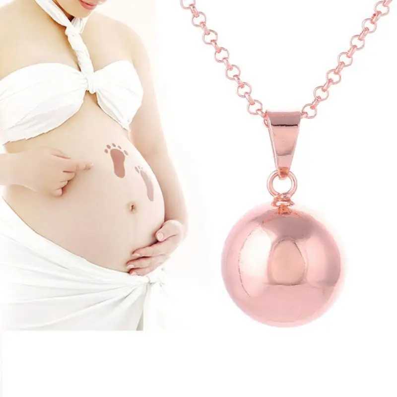 Harmony Ball Necklace Brilliant Pregnancy Safe Radiation-Free Chime Bola Pendant 40 Long Chain Necklace for Mother Baby Jewelry W250618