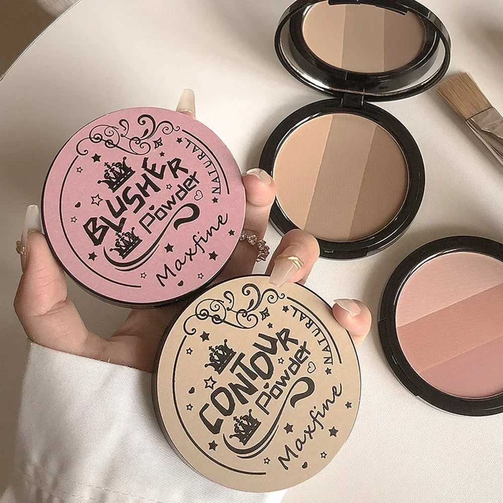Matte Contouring Powder Rose Pink Bronzer Palette Long Lasting Natural Face Shading Powder Contour Waterproof 3 Colors Cosmetics XJ250618