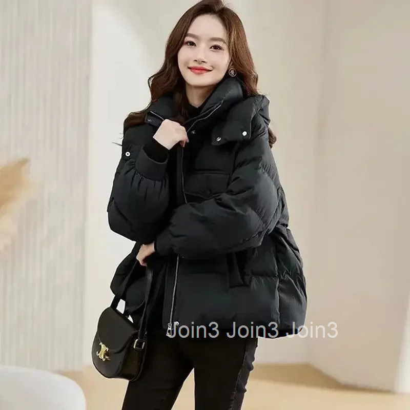 Hoodie Coats for Women Zip-up New in Outerwears Parkas Woman Luxury Demi-season Winter Clothes 2025 Warm Sale Lined Down Jackets