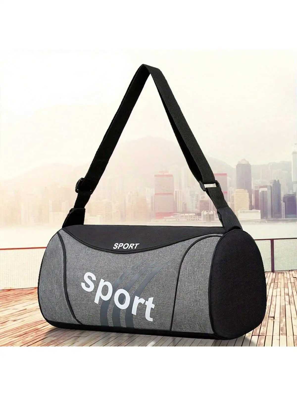 Large Capacity Colorblock Sports Duffle Bag - Spacious Interior Durable Zipper Ultra-Lightweight Design W250618