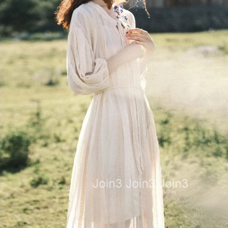 Womens Long Sleeve Dresses Midi Embroidery Female Dress Bandage Designer Thic Fashion Summer 2025 Elegant and Pretty Vintage G